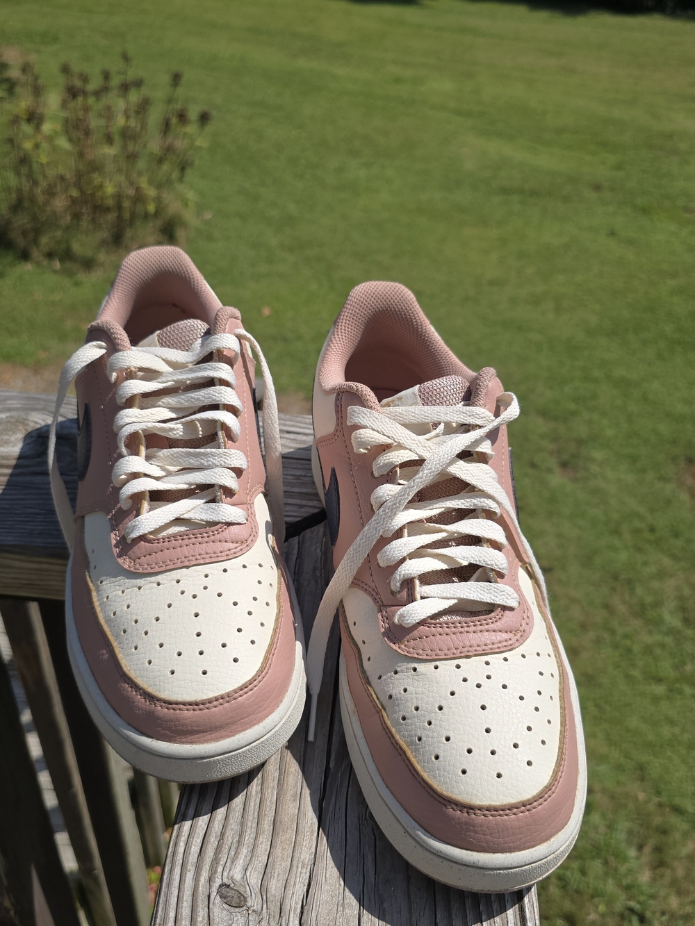 Nike Court Vision Low Particle Pink/ Midnight Navy Womens Size 10 - Picture 2 of 8